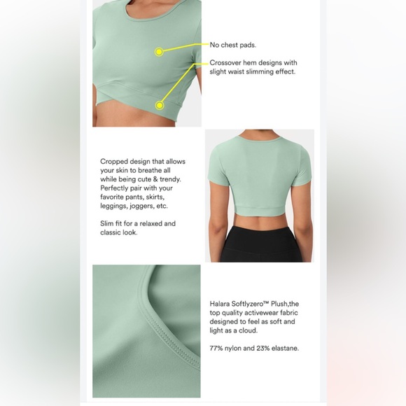 Halara micro crop top - Picture 4 of 5